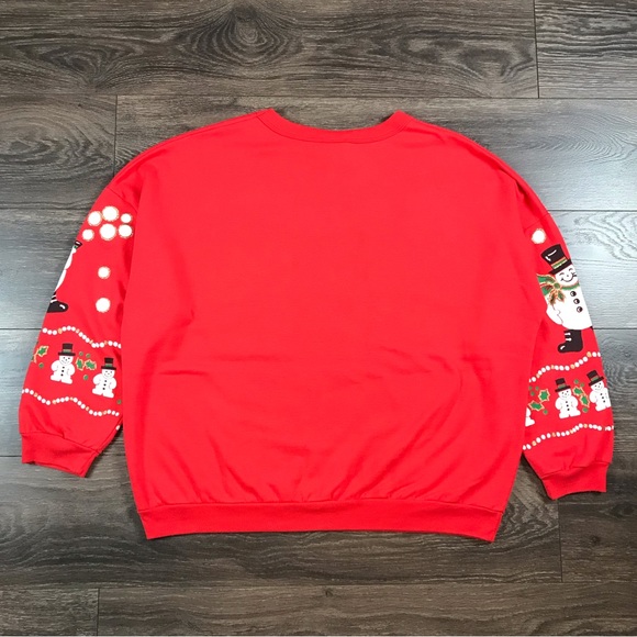 American Weekend Women’s 90s Vintage Frosty The Snowman Ugly Christmas Sweater - Picture 4 of 9